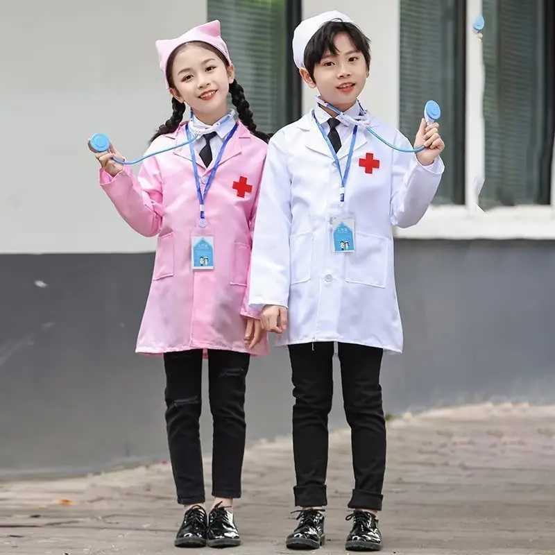 Kids Cosplay Clothes Boys Girls Doctor Nurse Uniforms Fancy toddler Christmas Xmas Role Play Costumes Party Wear doctor dress W250117