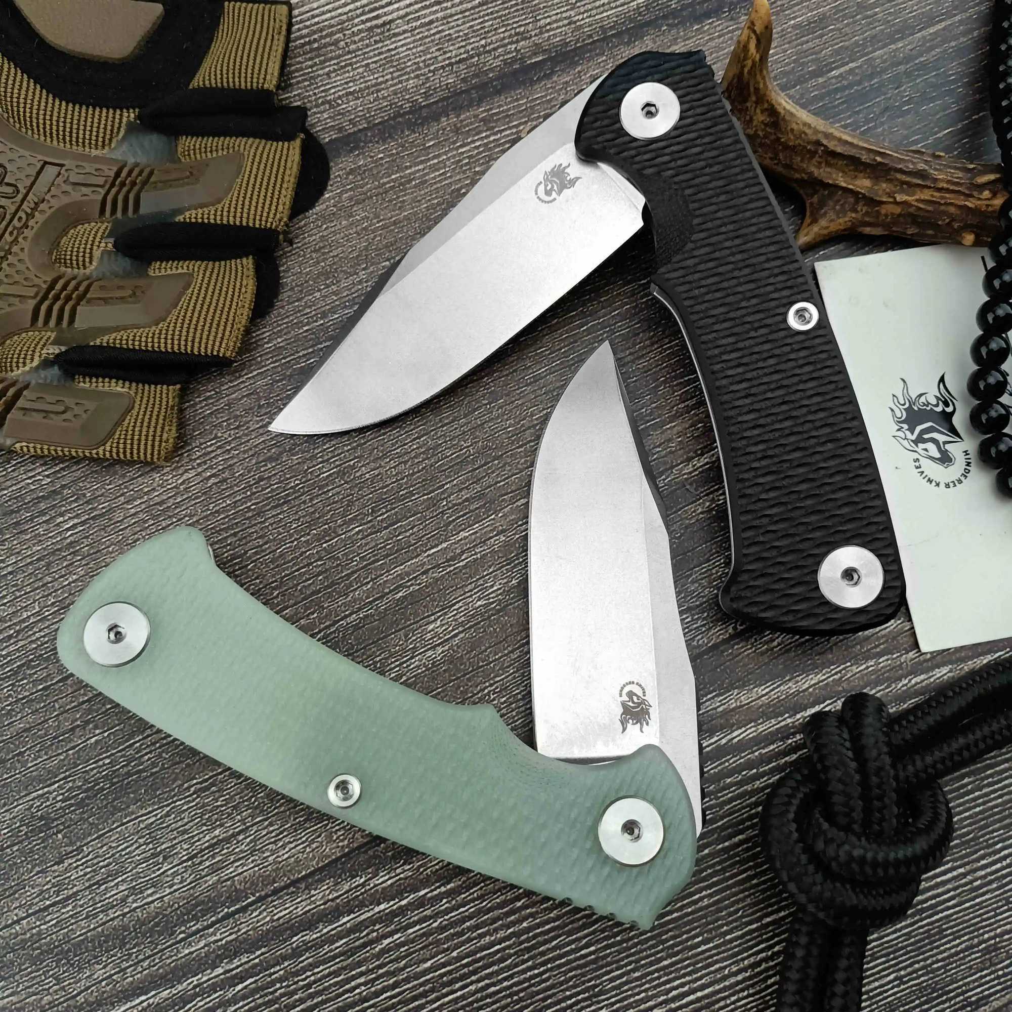 Rick Hinderer XM18 Jackknife D2 blade G10 Hand Outdoor Tactical Hunting self-dense knife EDC cam hiking tool knifeXJ250118