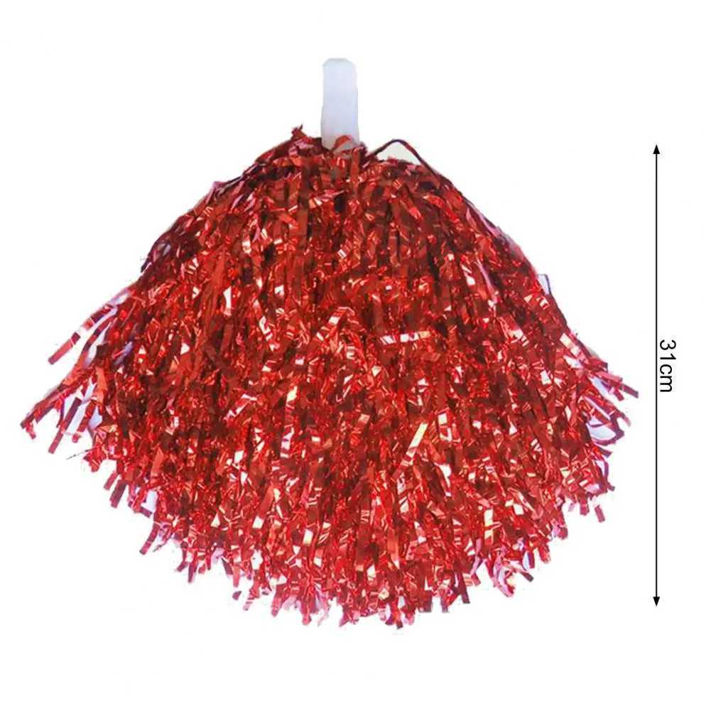 2Pcs Metallic Cheerleader Pompoms with Non-Slip Handle Hand Flowers Pom Poms Sports Events Dancing Sports Cheerleading Pom PomsW250121