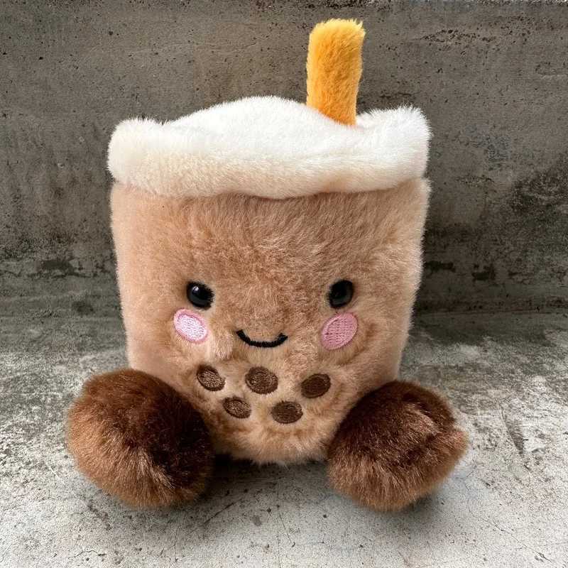 13cm Jelly Cat Cartoon Coffee Milk Tea Bag Pendant Plush Toy Keychain Doll Decorative Cup Cross Bag Plush Womens Bag W250116