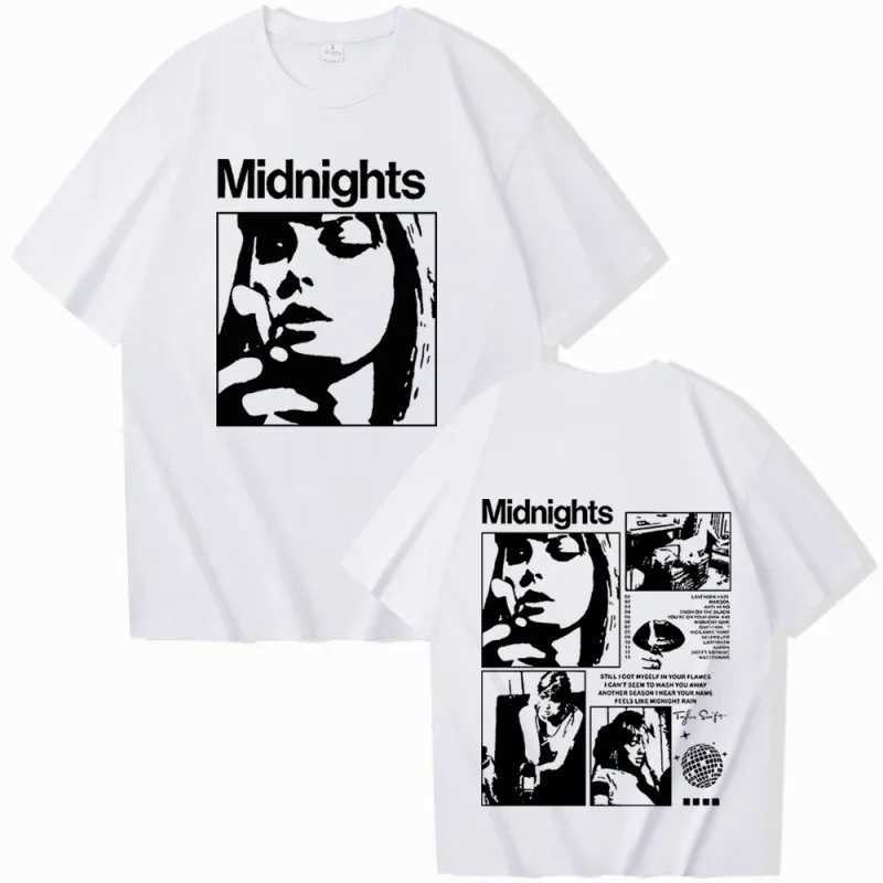 Eras Tour T-shirt Womens Short sleeved Fashion Y2K TShirts for Fans Gift Midnights Harajuku Retro Lazy High quality T-shirt W250117