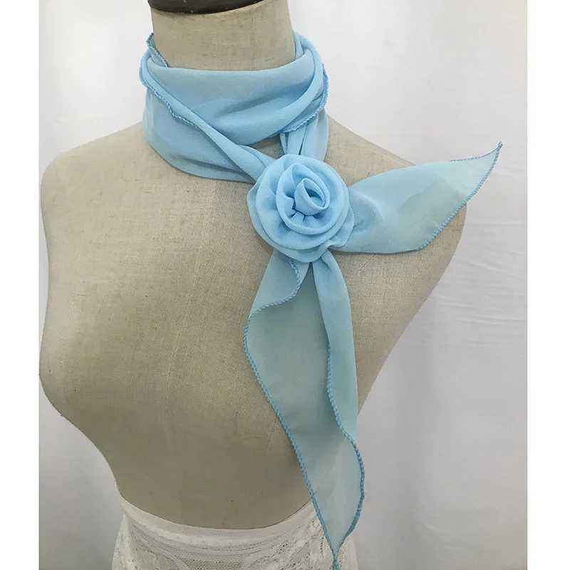 26Colors Decorative Headscarf solid rose Knotted scarf Shl shl flower Sunscreen Headscarf Ladies off scarf W250118