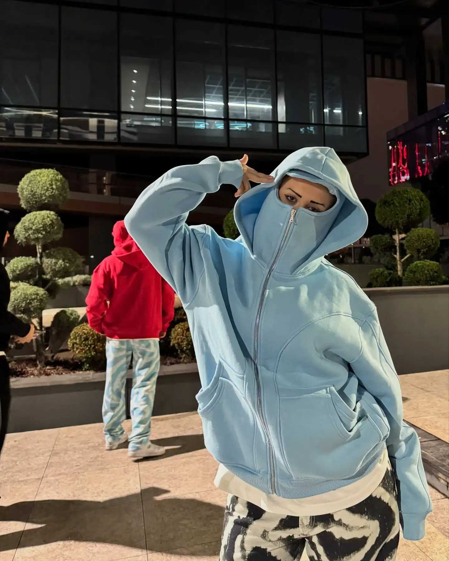 Y2k Hip hop Mens hoodie Hooded zipper Jacket Gothic star Printing oversized fashion punk Streetwear Harajuku vintage sweatshirt W250117