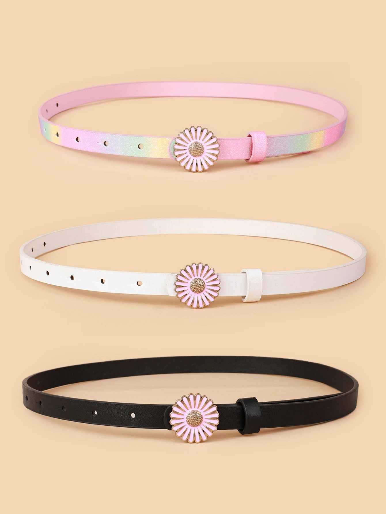 Ladies newly arrived floral buckle strap high-quality PU Trouser strap tight jeans dress decoration strap W250120