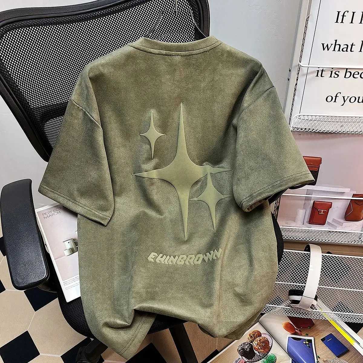 Hip Hop Summer Men and Women Trendy Street Personality Letter Print Round Neck Short Sleeve Couple Loose Casual T-shirt Top y2k W250117
