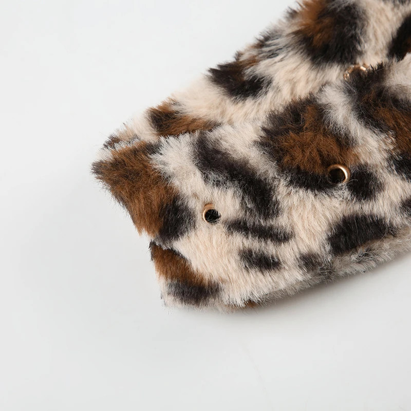 Cuteandpsycho Fashion Leopard Print Y2K Aesthetic Fur Belts Casual Chic Adjustable Accessorie Vintage Harajuku Chic Grunge Belts 250117