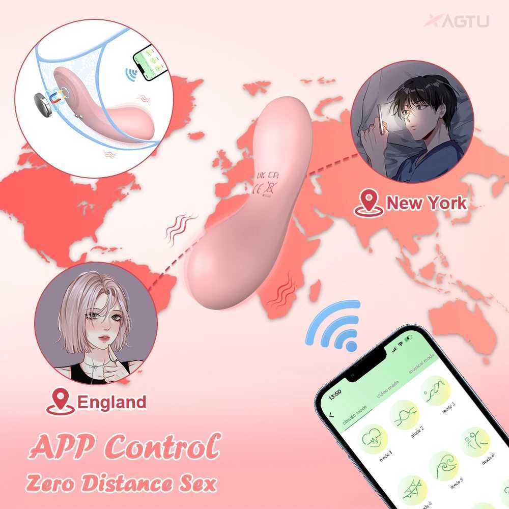 Magnetic Bluetooth APP Control Vibrator Wearable Clitoris Stimulator Vaginal Opening Massager Adult Sex Toys for Women Panties W250117