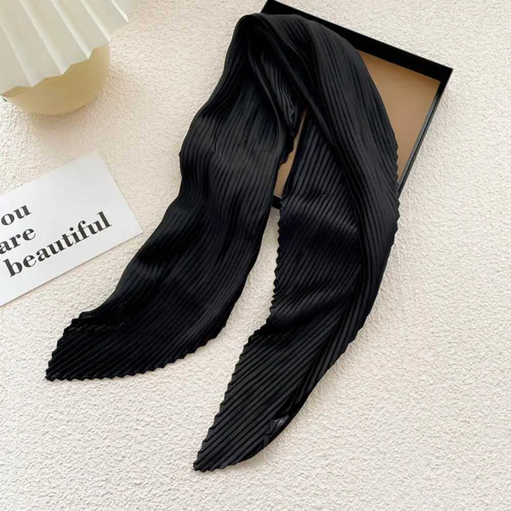 Super Soft Chic Thin Crinkled Scarf Neck Wear Temperament Female Scarf Pleated for Outdoor W250118