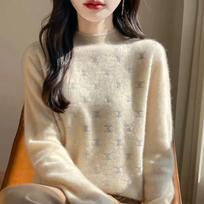 Temperament Fashion Autumn Winter New Sweaters Women Turtleneck Dias Long Sleeve Loose Pullovers Bottoming Shirt Knitted Top