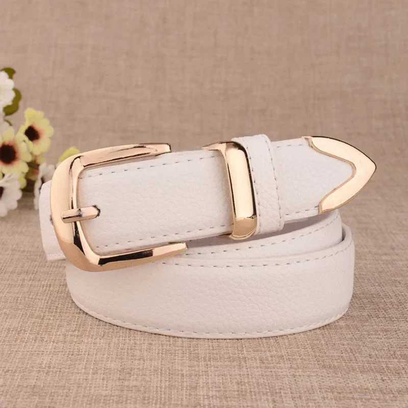 Fashion Women Genuine Leather Belts High Quality Gold Buckle Best Matching Dress Jeans Belts for Lady W250120