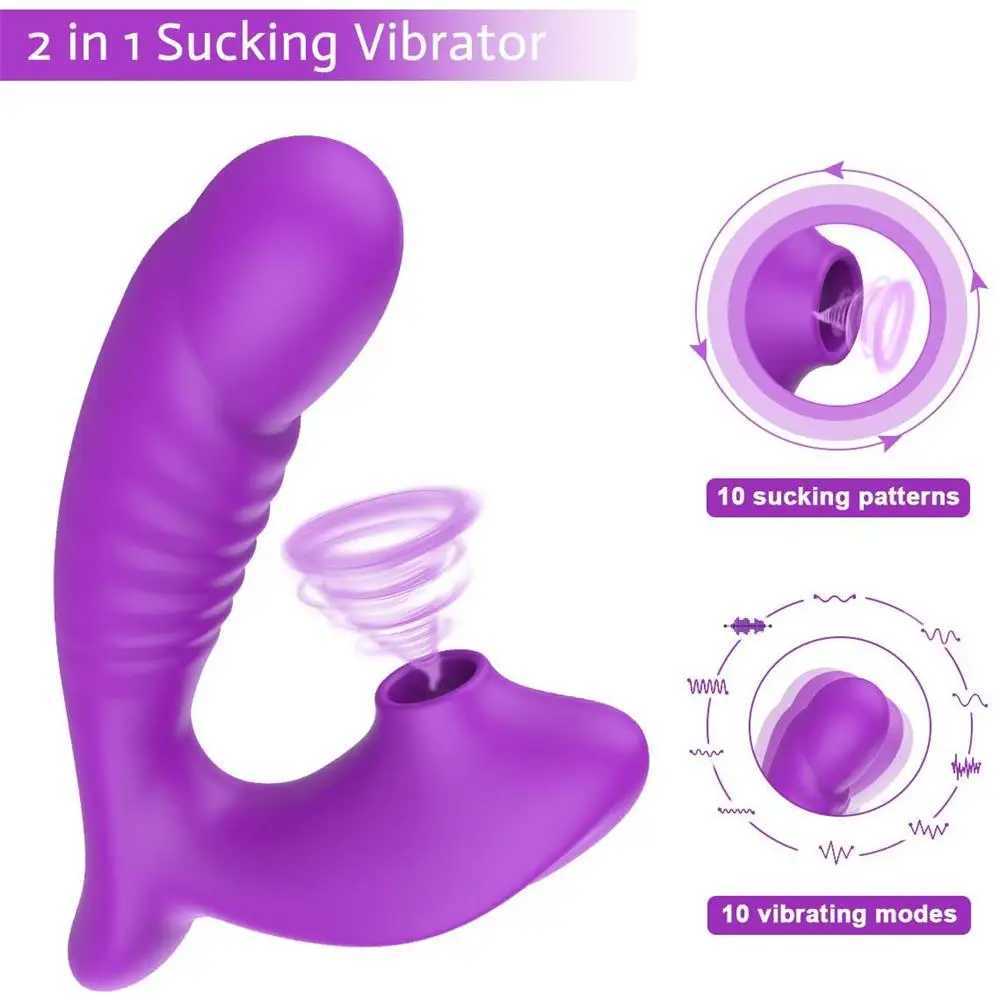 Vagina Sucking Vibrator 10 Speed Vibrating Oral Sex Suction Clitoris Stimulation Female Masturbation Erotic Sex Toys For Adult W250117