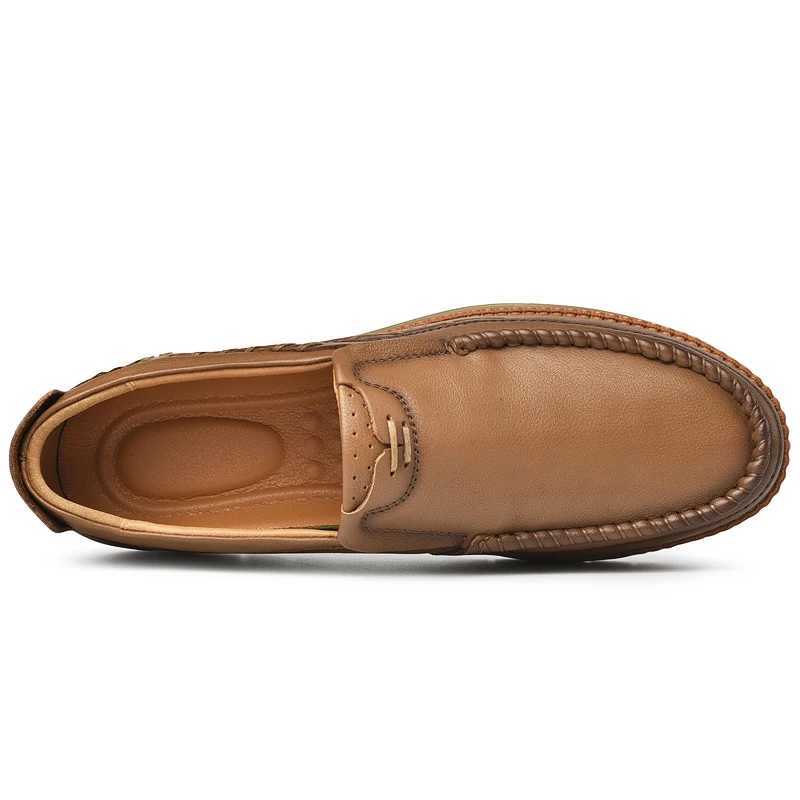 High Quality Loafer Casual Mens Comfortable Flats Genuine Leather Luxury Loafers Men Casual Shoes Designer Original Adulto ShoesXJ250118