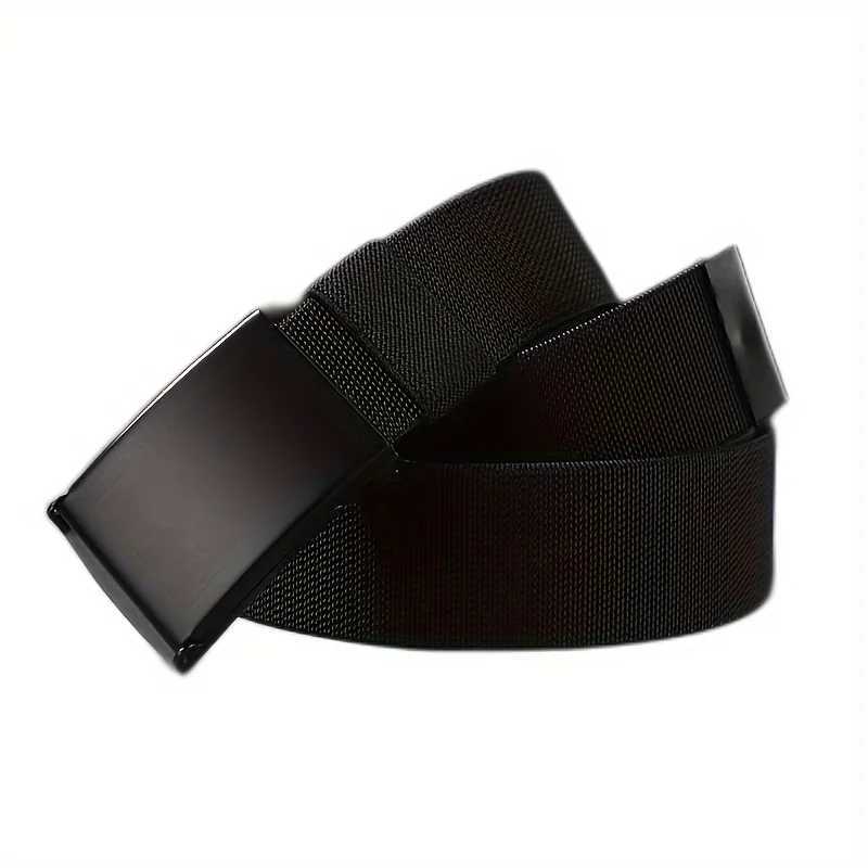 A suit of men elastic automatic buckle belt casual woven outdoor zippy belt using daily commuting W250120