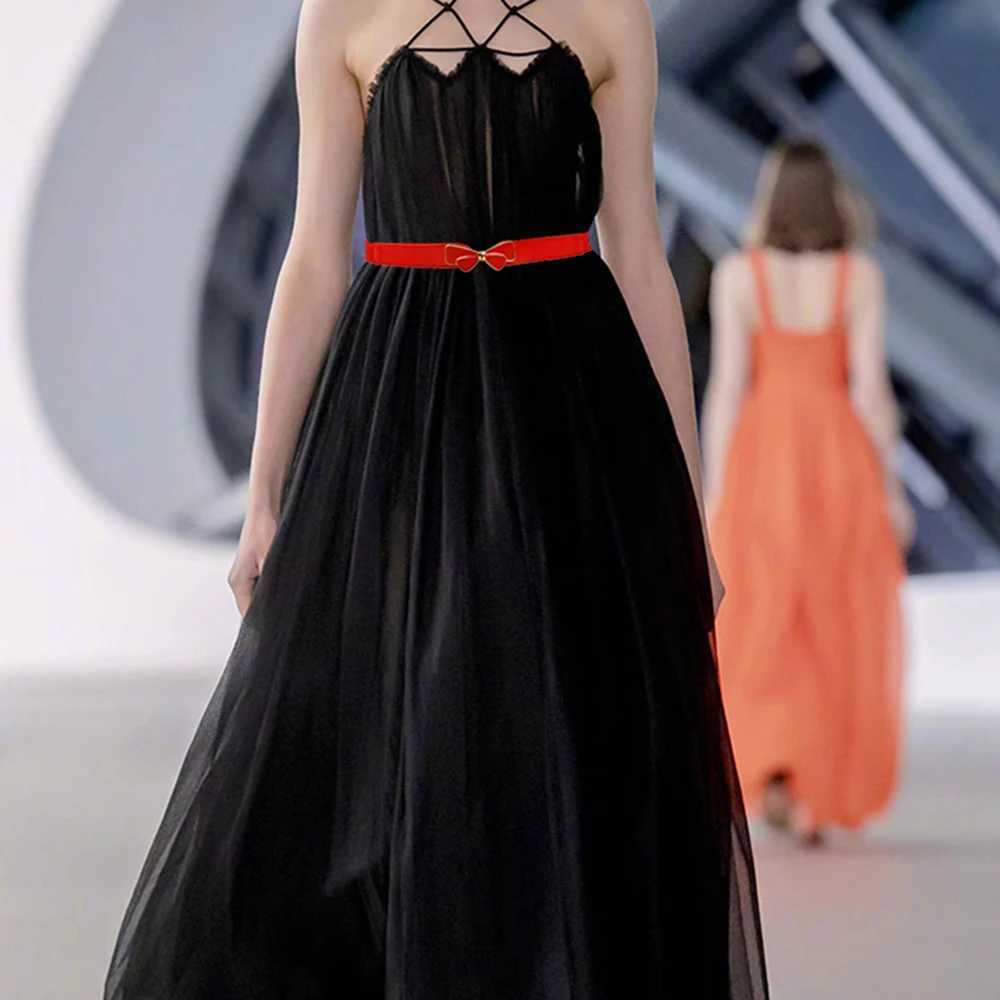 Women Skinny Belt for Dresses Ladies Fashion Elastic Belts Waist Band Cinch Waistband W250120