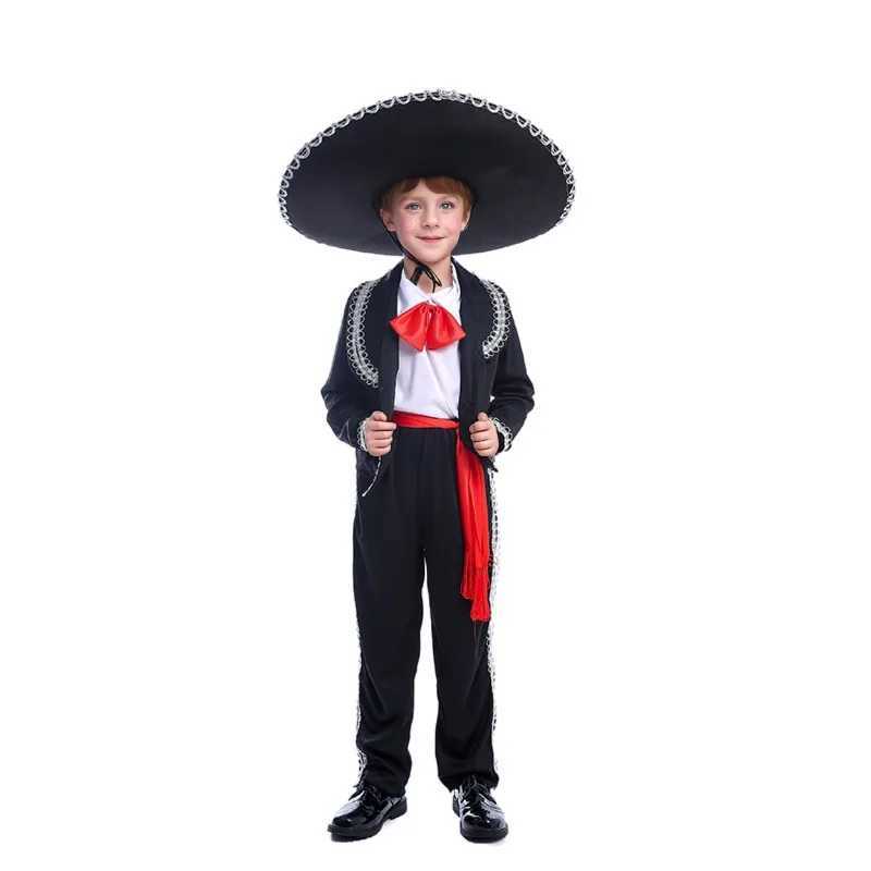 Boys Traditional Mexican Mariachi Amigo Dancer Costume For Cinco De Mayo Fiesta W250117