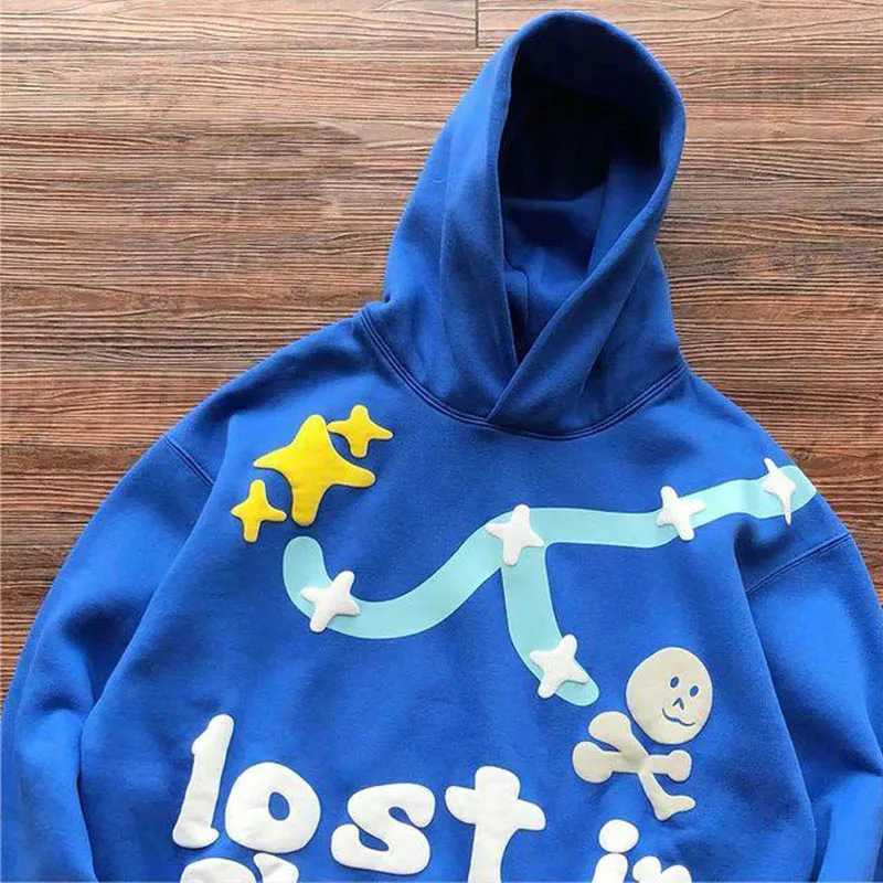 Y2K Funny pattern letter foam High Street Hip-Hop Campus Loose Hoodie Men Women Gothic Harajuku Casual Oversized Sweatshirt Top W250117
