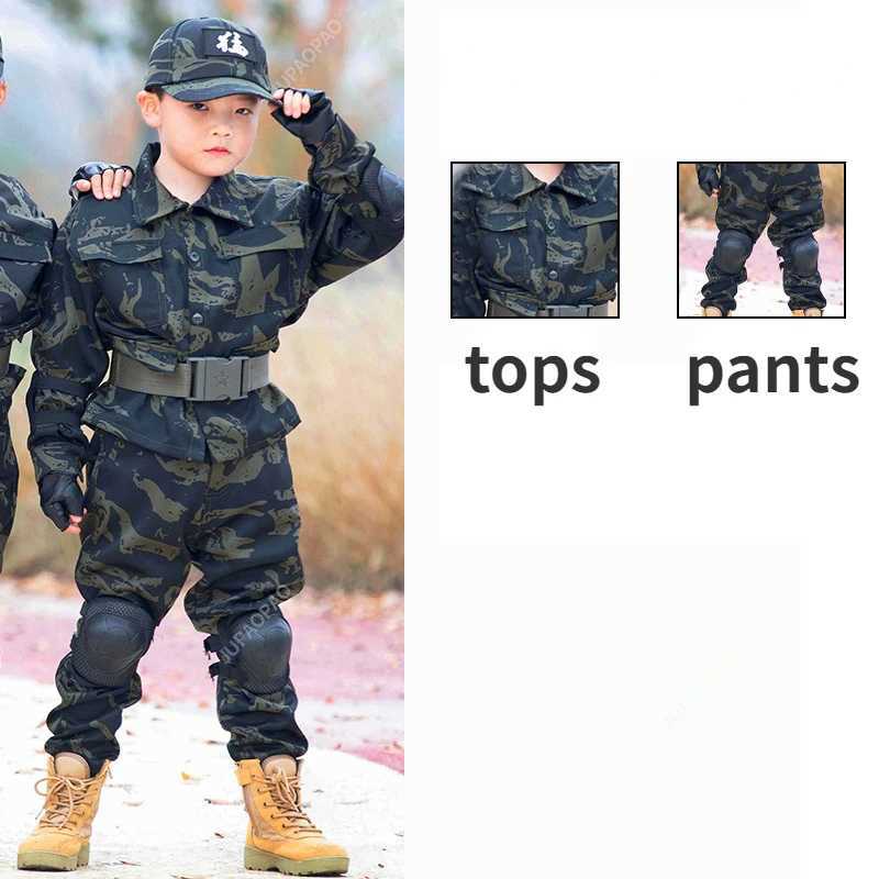Childrens Camouflage Suit for Primary School Military Training Summer Camp Special Forces Boys and Girls Performance Clothing W250117