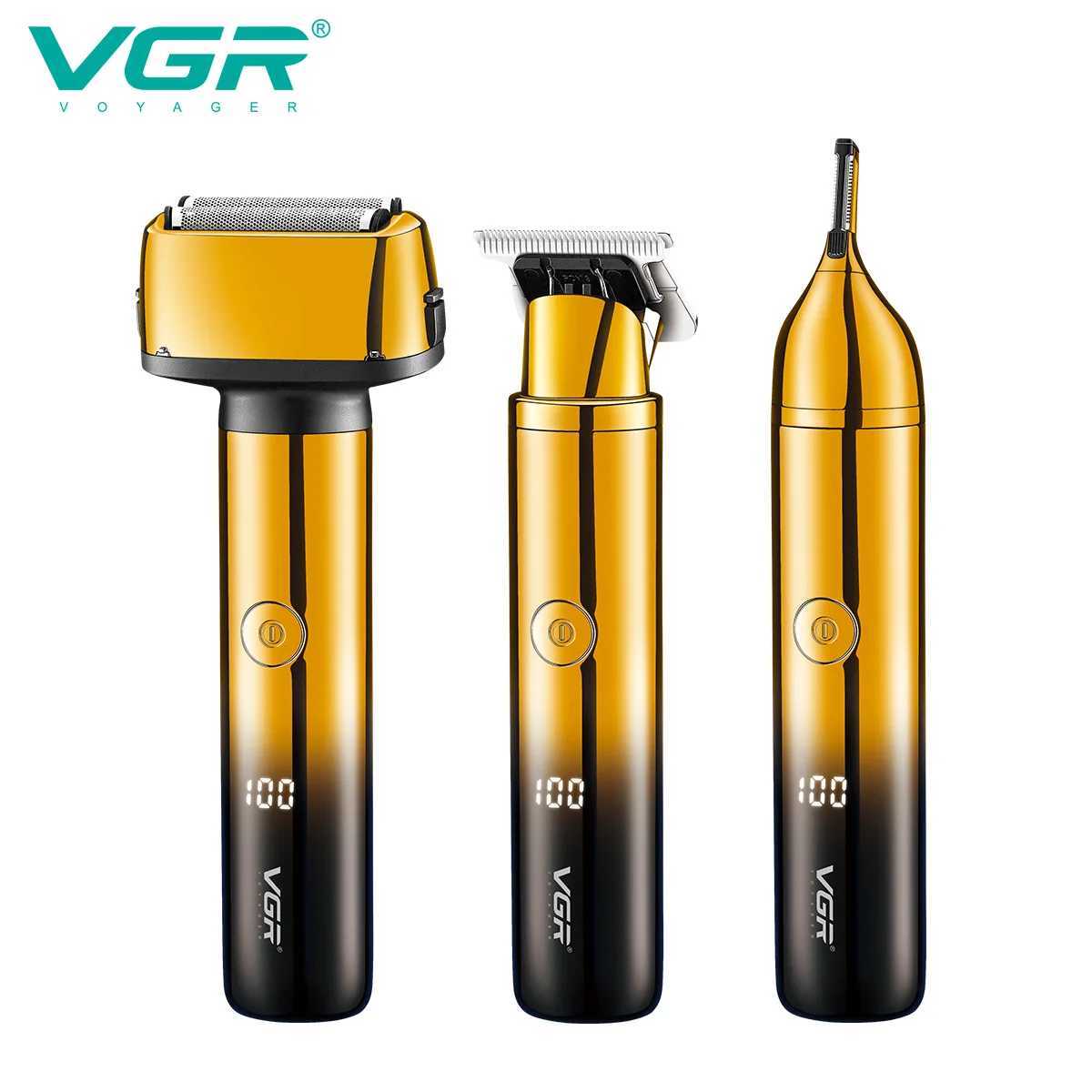 Original VGR 3in1 Foil Electric Shaver For Men grooming kit Facial Beard Hair Eyebrow Trimmer Rechargeable Electric RazorW250117