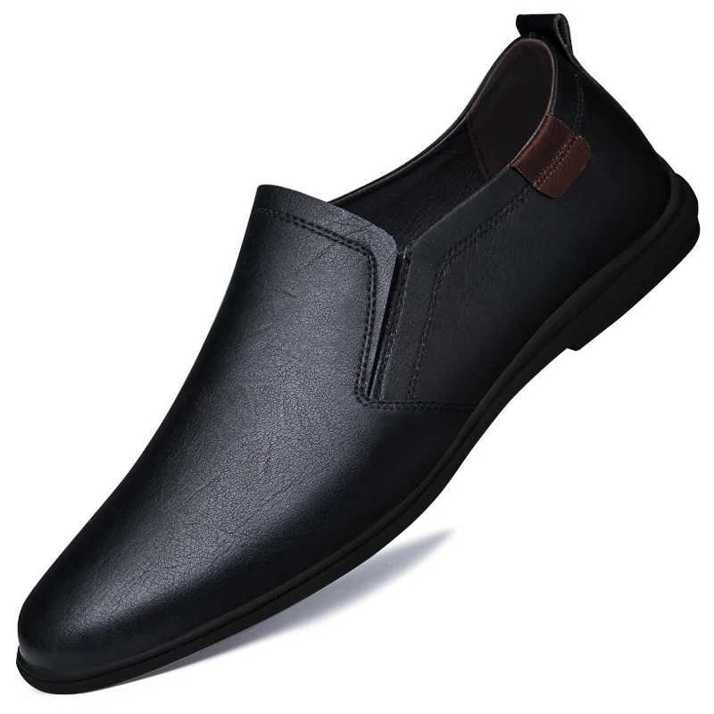 High Quality Designer Shoes Men Slip- Leather Shoes Genuine Leather Casual Shoes Driving Moccasin N-slip Loafers Men FlatsXJ250118