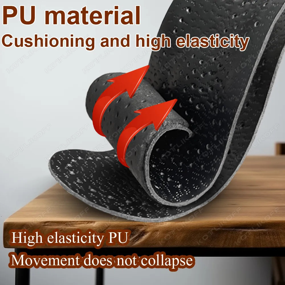 KOTLIKOFF Insole For Shoes Leather Ortic Insoles Flat Feet High Arch Support Orthopedic Shoes Sole O/X Leg Corrected Insert 250120