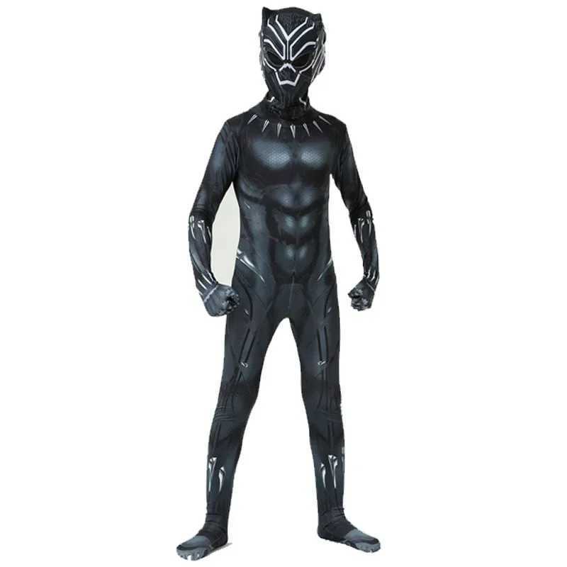 Anime Black Panther Costume Superhero TChalla Black Panther Cosplay Zentai Jumpsuit Bodysuit Halloween Carnival Costume W250117