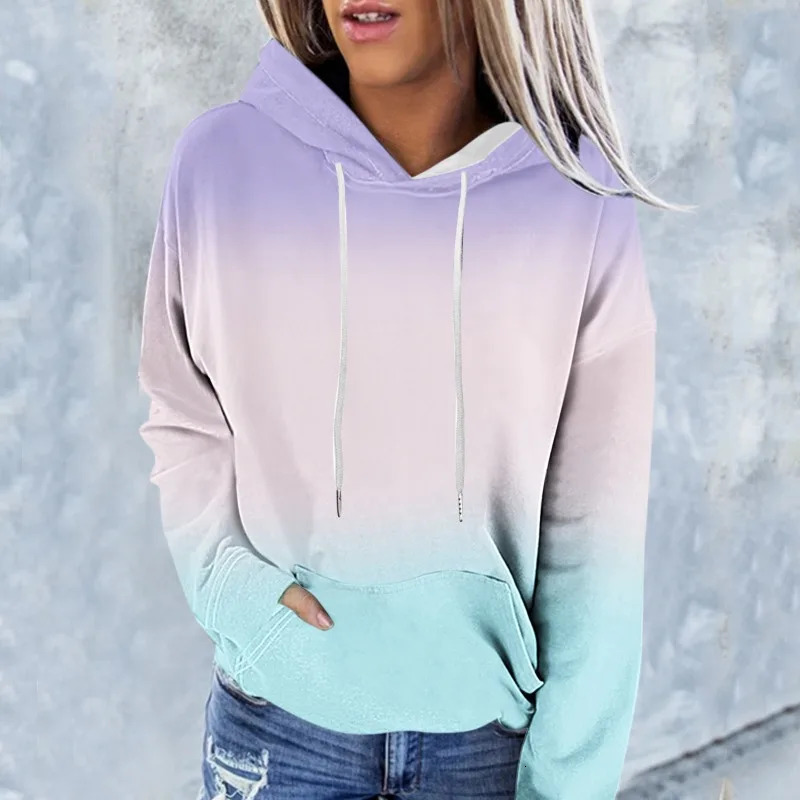 Spring and Autumn women 3D printed love hoodie trendy loose sweatshirt long sleeve spell backtoback hat street clothing 250122