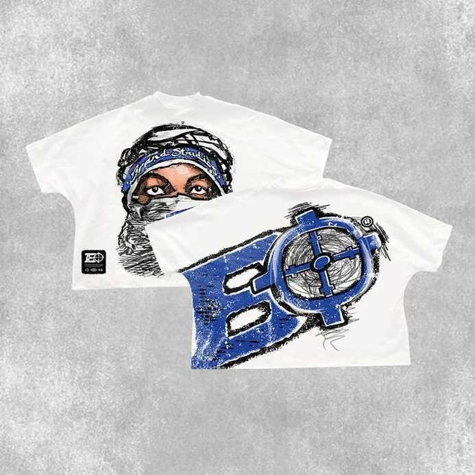 T Shirt Y2K Harajuku Hip Hop Gothic Graphic Print Oversized TShirt Mens Womens New Round Neck Cotton Short Sleeve Tops Clothes W250117