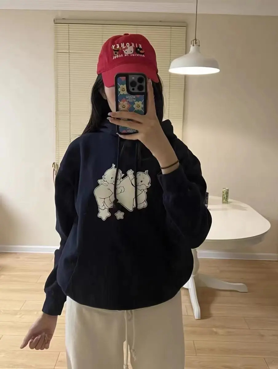 Autumn and Winter Niche Trend Casual Longsleeved Hoodie Cotton Womens Mens Fashion Printed Wear 250122
