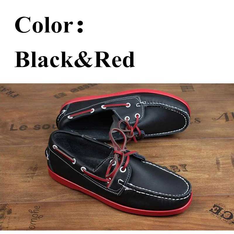 Men Boat Shoes Genuine Leather Sneakers Women Loafers Driving Fi Handmade England Flat Casual Board Shoes Lace upXJ250118