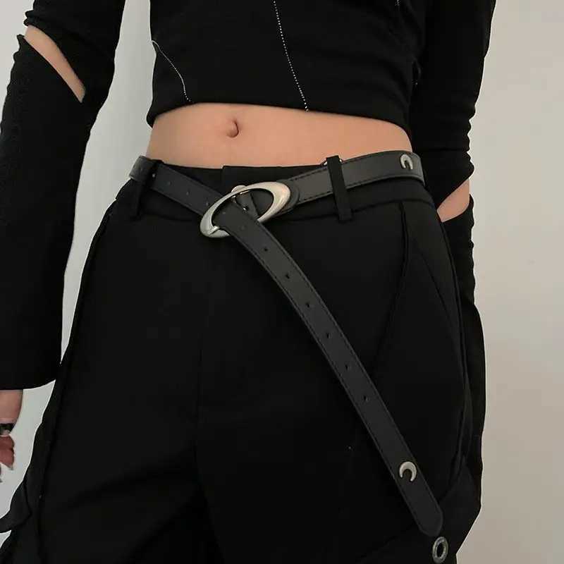 Niche belt female 2023 summer new korean hundred with jeans belt premium sense belt design black W250120