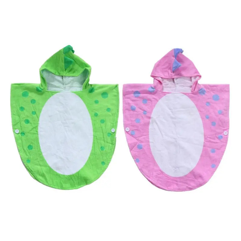 Hooded With Paw Dinosaur Ponchos Hooded Childrens Bath Towel Kids BeachTowel Infant Bathrobe 250120