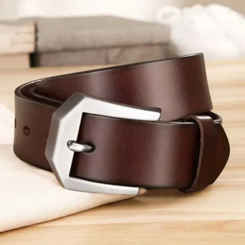 Leather Mens Belt Fashion Metal Alloy Pin Buckle Adult Luxury Brand Jeans Business Casual Waist Male Strap Brand W250120