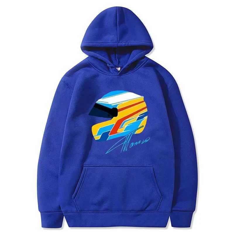 Fernando Alonso Helmet F Spring and Autumn Hoodie Long Sleeve Top Cartoon Oversized Y2k Clothing Gaming Mens Street Wear W250117