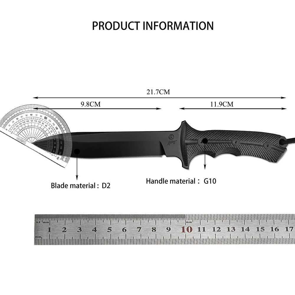 Green beret G10 manual hunting fixed blade tactical cam practical outdoor wild survival knife W250120