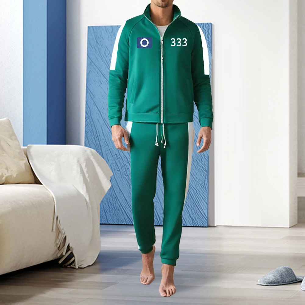 TV Player Seong Gi-hun Cosplay Costume 456/001 Sports Tracksuit Games Disguise Halloween Party Clothes For Men Women Sweatshirt 250121