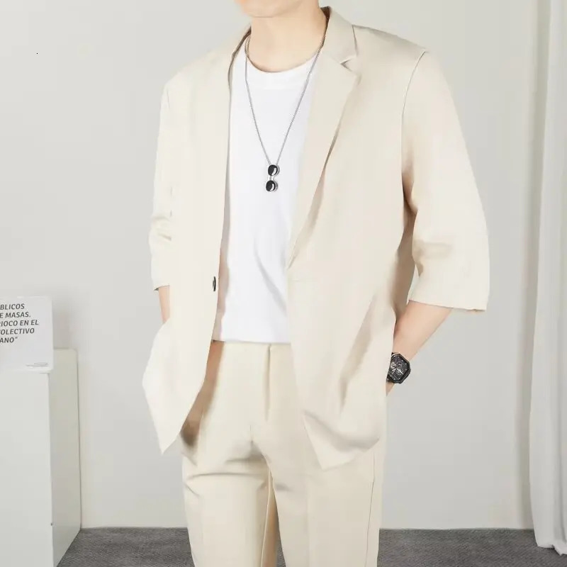 Spring Autumn Mens Suit Jackets Korean Clothes Men Formal Man Clothing Blazzer Casual Sacks Male 250115