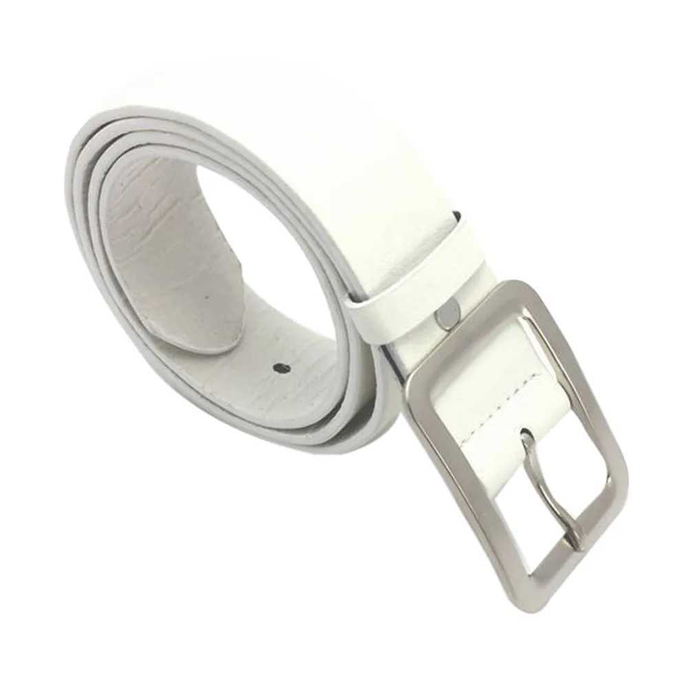 2025 Square Pin Buckle Strap Mens Silver Buckle Jeans Leather Strap Retro Mens Belt Student Belt W250120