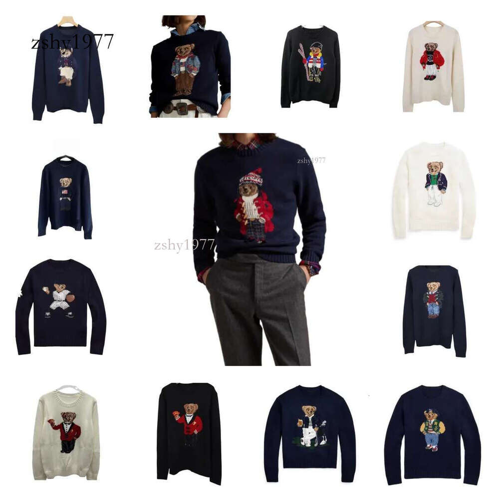 Stylish Mens Knitted Sweater Eye Graphic for Cold Weather Warm Knit Pullover with Bold Bear Design