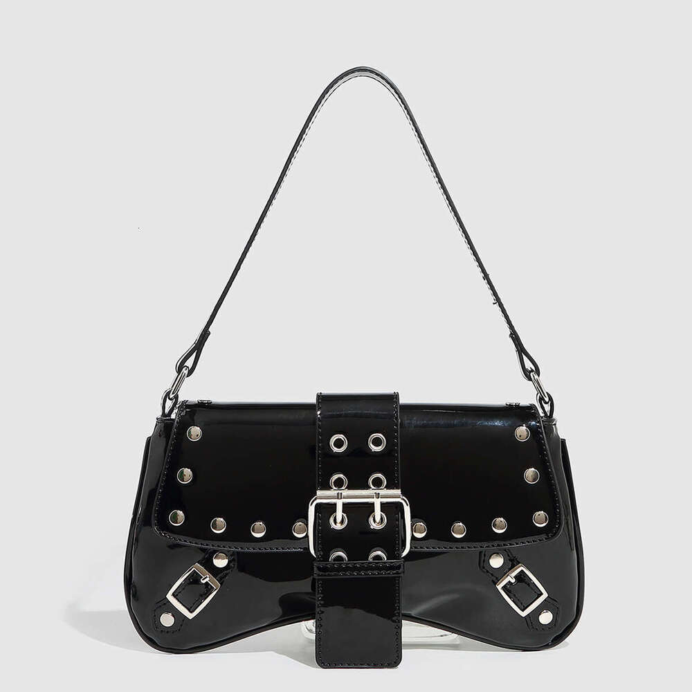 Punk style willow nail shoulder bag, handbag, armpit bag