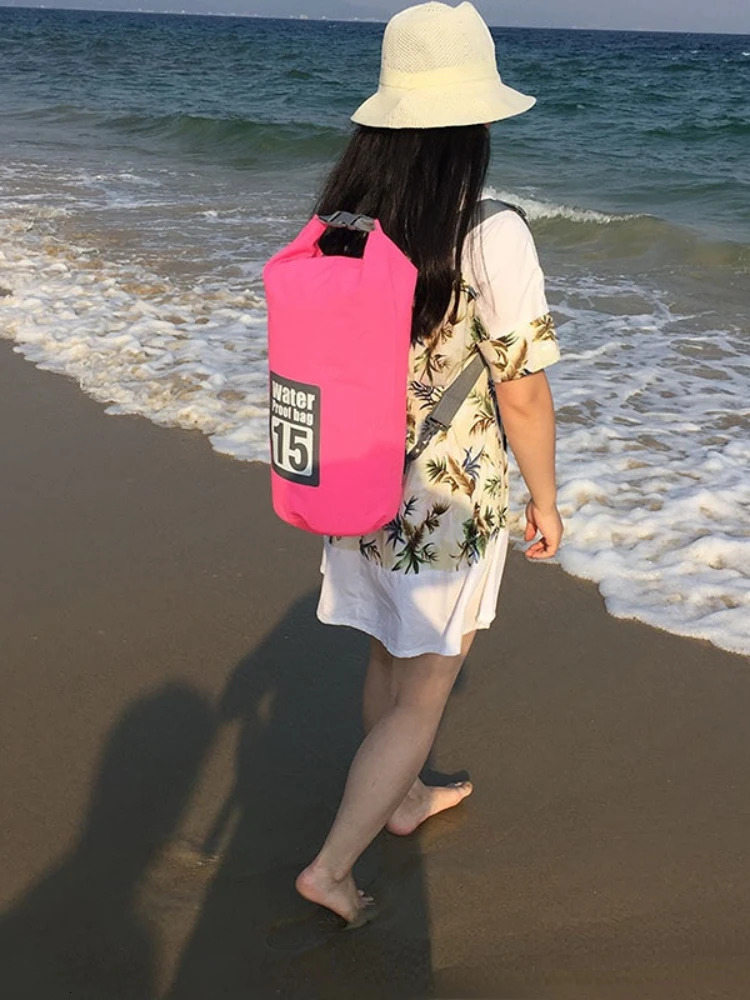 5L10L15L20L Outdoor Sport PVC Waterproof Storage Dry Bag For Canoe Kayak Rafting Swimming Travel Kit Sack Backpack 250121