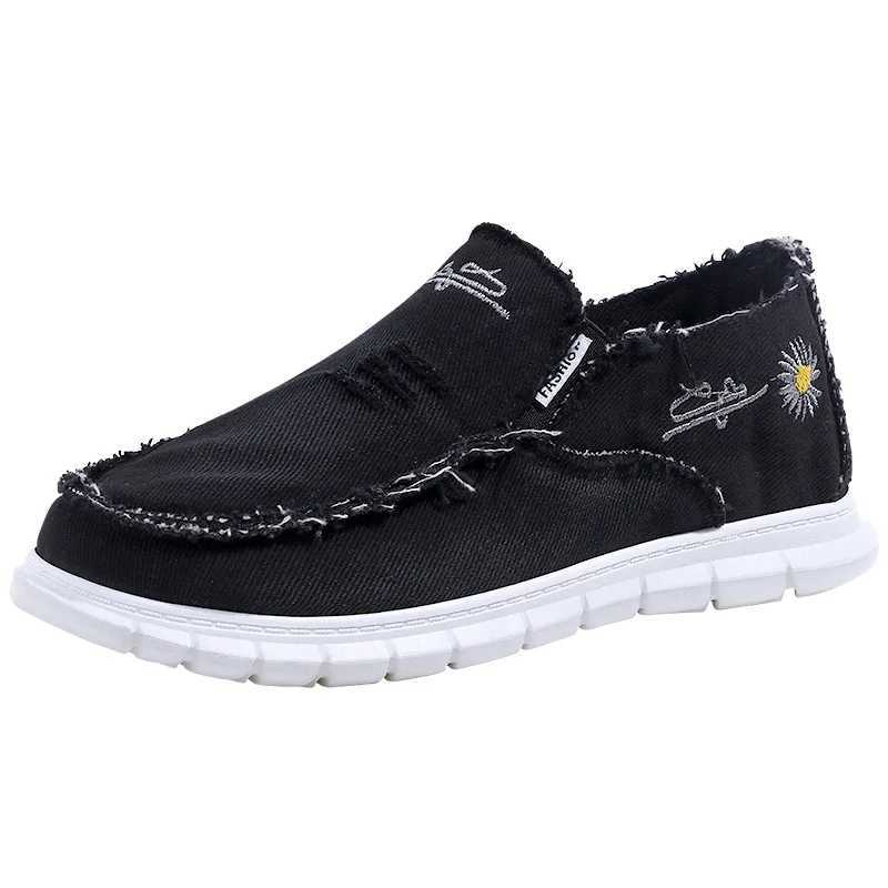 Mens shoes new summer fi breathable canvas casual shoes soft soled anti slip driving shoes Loafers shoesXJ250118