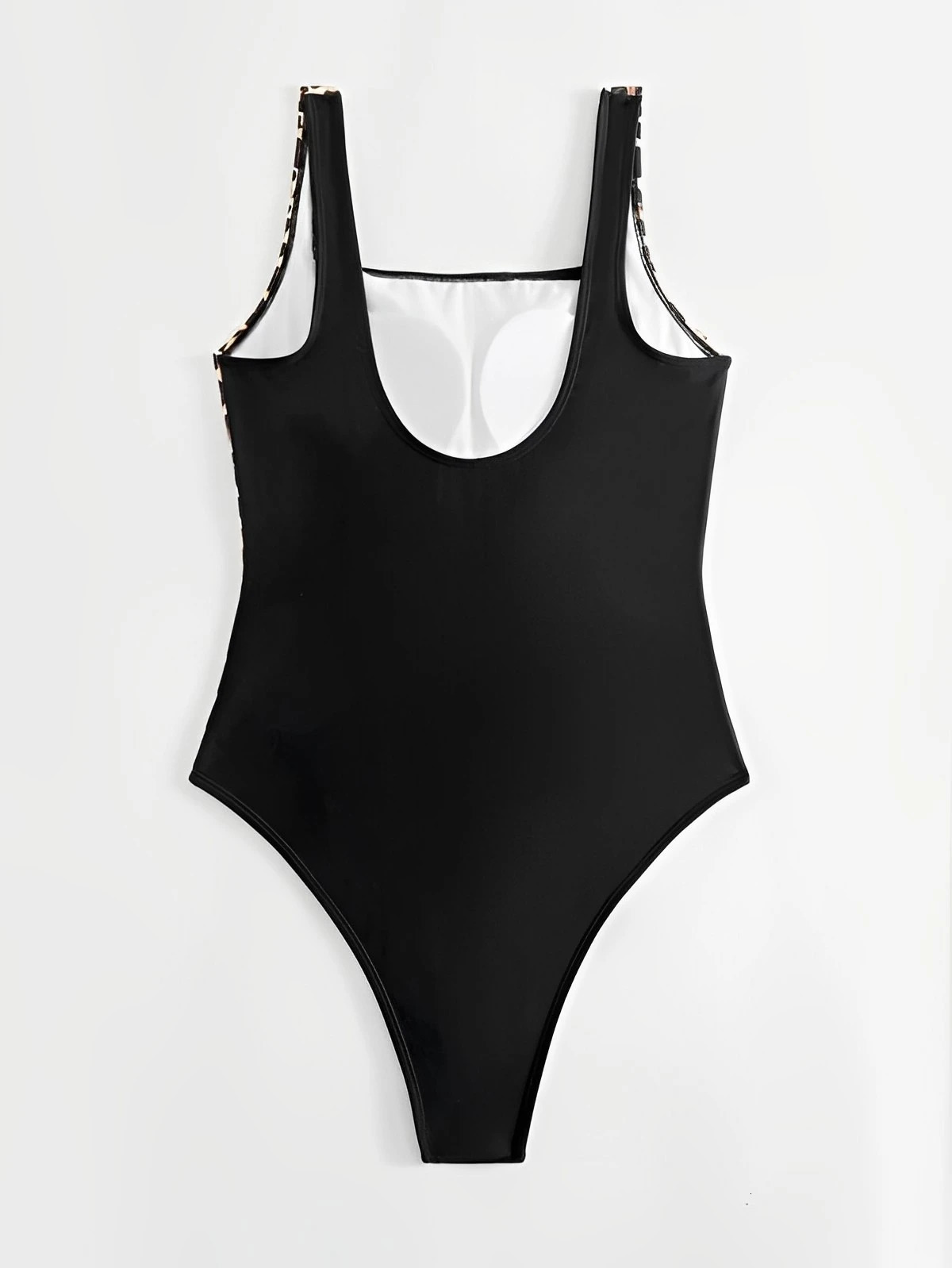 Leopard Swimsuit One Piece Slim Vintage Swimwear Women Sexy Bathers Bathing Swimming Swim Suit Female Beachwear XXL 250117