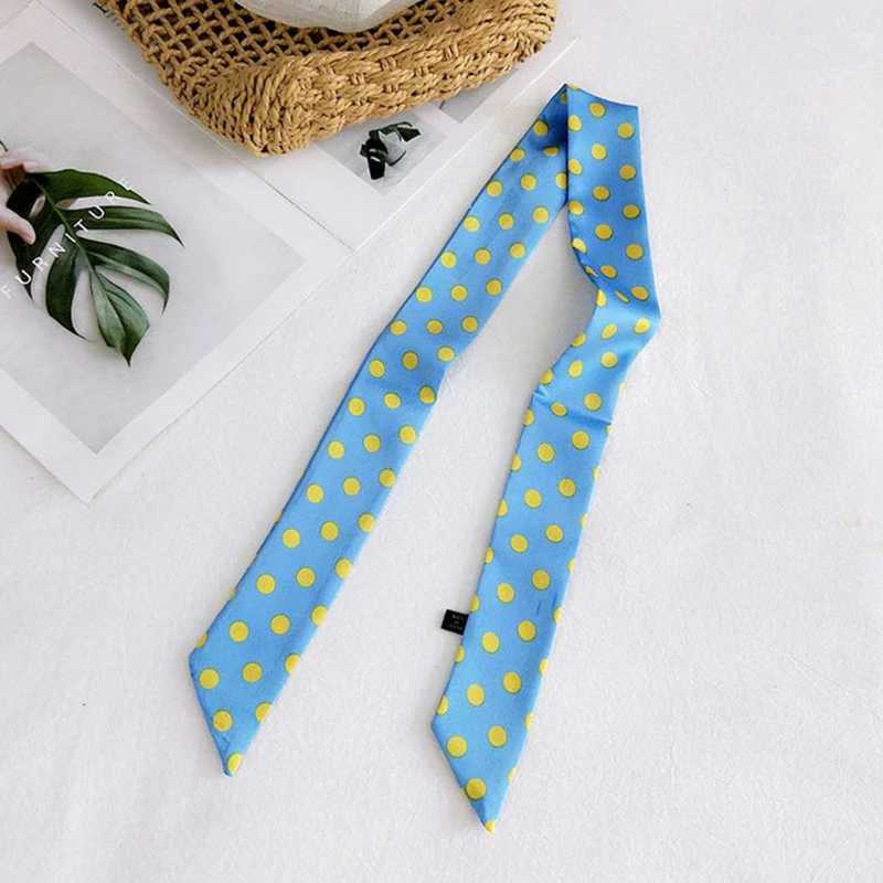 Long and thin hair scarf large and thin neck scarf hair band headband Korean full matching collar fashionable polka dot collar W250118
