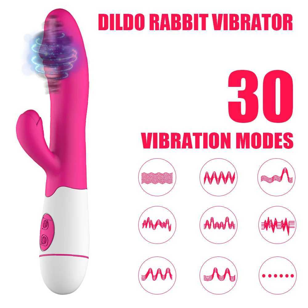 Dual Vibration G Spot Massager Female Masturbator Sex Toys for Woman Dildo Rabbit Vibrator Vaginal Clitoris Stimulator W250117