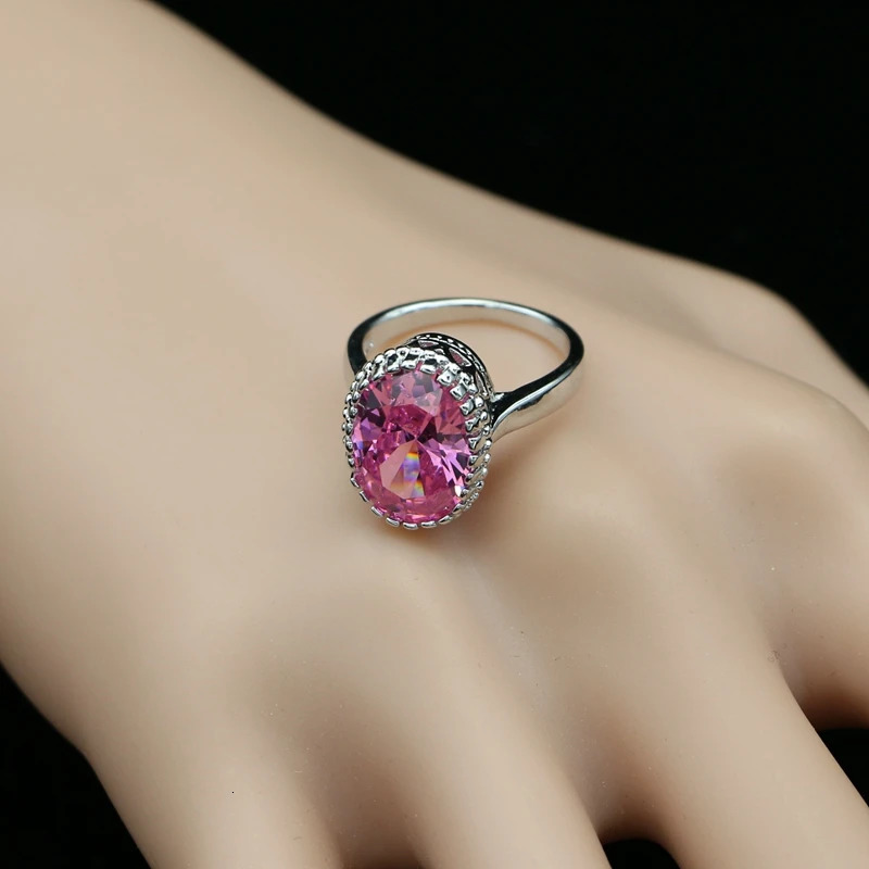 925 Sterling Silver Jewelry 11 Multicolor Cubic Zirconia Rings For Women Rings Size 6 7 8 9 10 250121