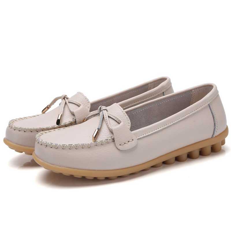 2023 New Woman Flats Shoes Ballet Flat Sneakers Genuine Leather Spring Soft Ladies Boat Ballerina Espadrilles CreepersXJ250118