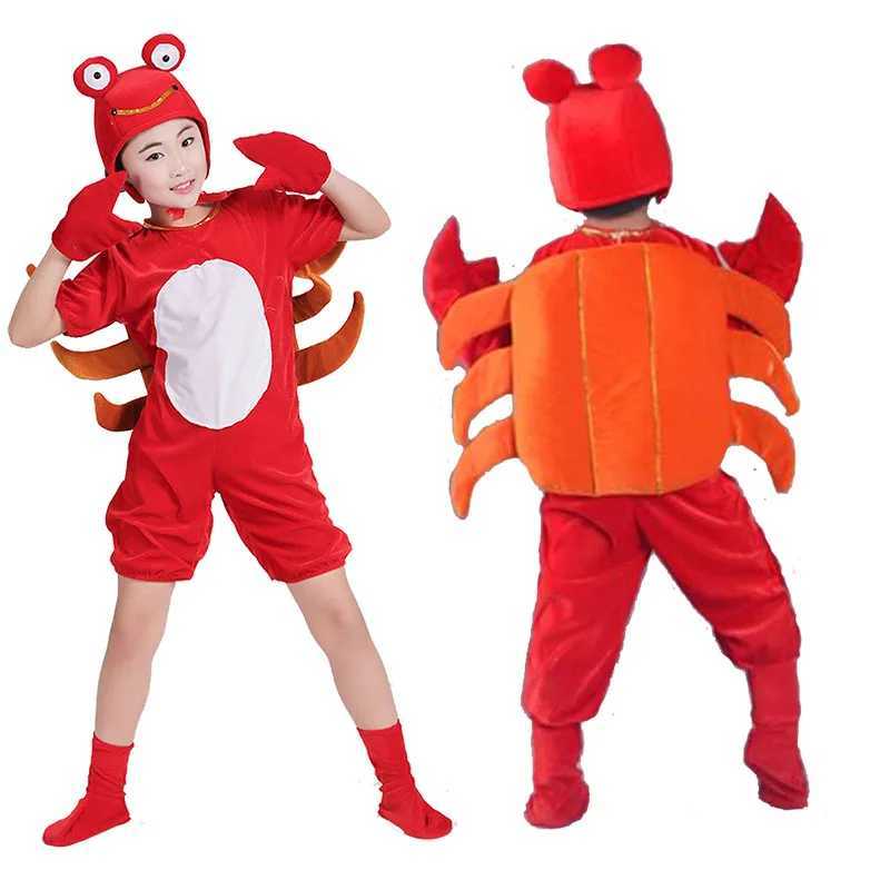Kids Kid Halloween Party Cosplay Cartoon Crab Lobster Costume Clothing Jumpsuit hat shoes For Boys Girls W250117