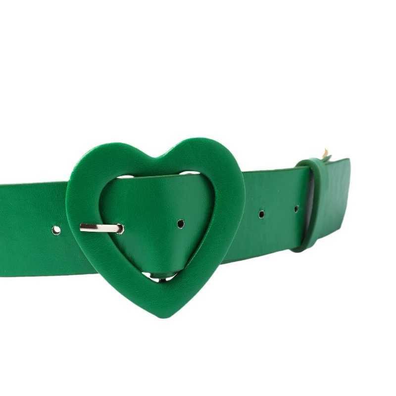 3.8x105cm Heart Belt for Women Love Buckle New Pu Leather Jeans Belts Ladies Cute Pink Belt Female Personality Dress Waistband W250120