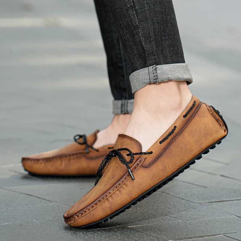 Men High Quality Leather Loafers Men Slip Casual Shoes Mens Flats Fi Men Shoes Male Driving Shoes Size 38-49XJ250118