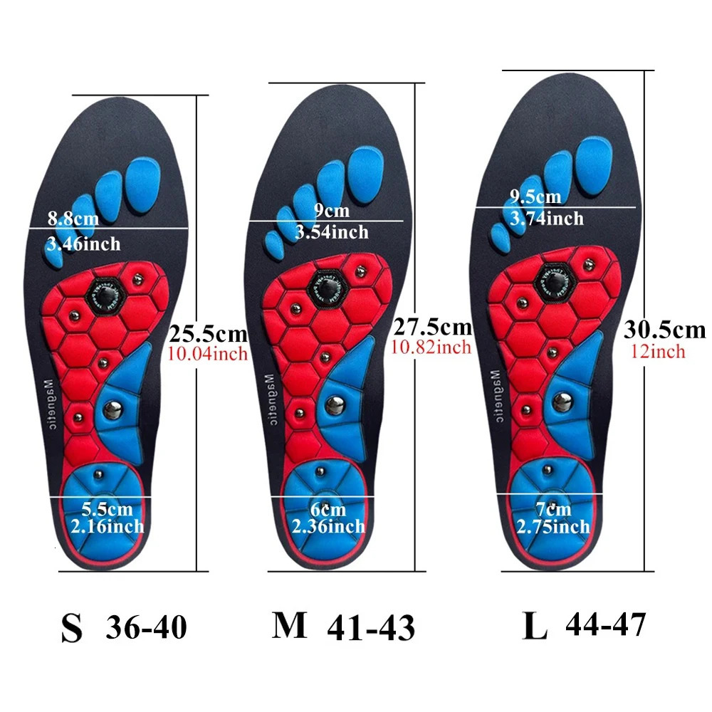 Unisex Acupressure Foot Insoles Orthopedic Shoe Soles Magnetic Therapy Massage Acupoints Arch Support Plantar Fasciitis Insole 250120